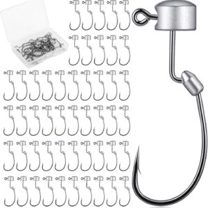 Hollowfly Ned Rig Jig Heads, 50pc Weedless Fishing Set
