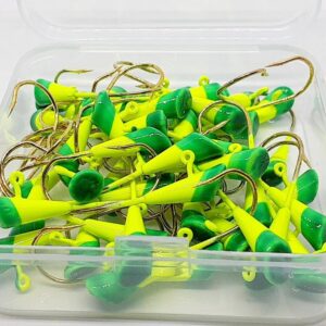100 Pack Shad Dart Jig Heads - Vibrant Colors & Sharp Hooks