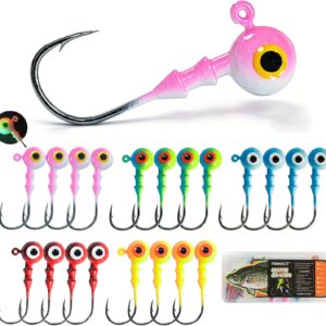 FINNECT Crappie Jig Head Kit - 20/25/40-Pack, 1/8oz-3/8oz