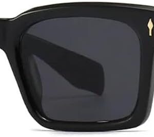 UV400 Square Sunglasses - Gray Gradient Lenses, Rivet Accents