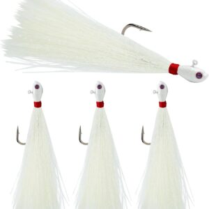 Bucktail Jigs – Realistic Hair Jig for Bass & Striper 1/4oz-2oz