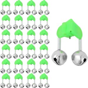 25pcs Loud Fishing Bells with Clips, Dual Metal Alerts