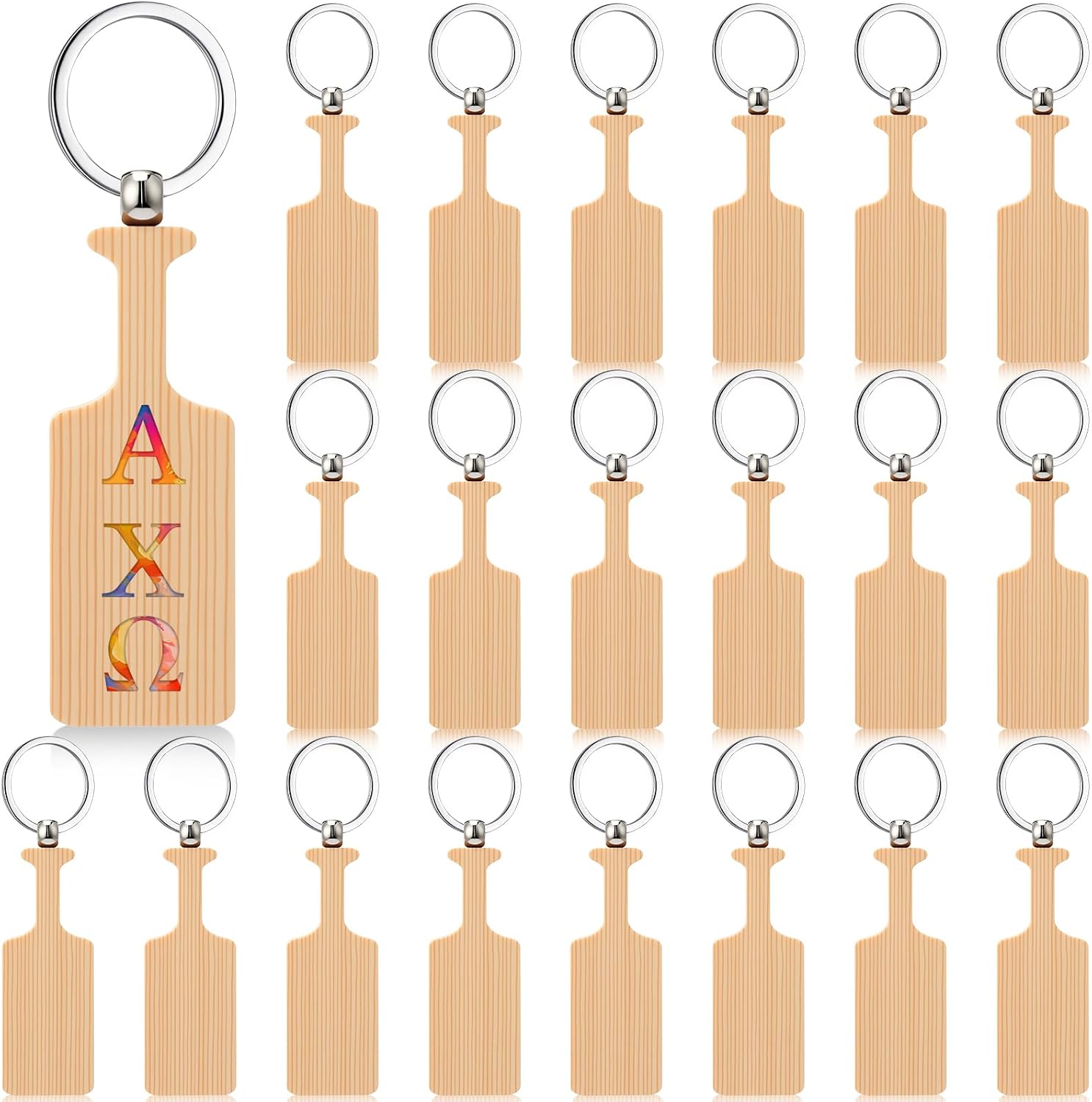 Liliaafar Greek Paddle Keychains - 20pc DIY Craft Set
