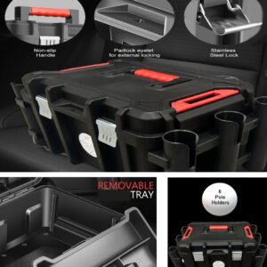 Kayak Fishing Crate - 6 Rod Holders & Tackle Storage