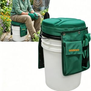 5 Gal Swivel Bucket Seat w/ Tool Bag, 360° Rotating Cushion