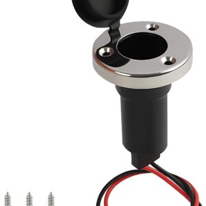 Stainless Steel Boat Stern Light Base - 0.75in Pole Mount