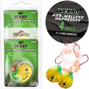 Vexan Glow Walleye Spinner Rig - Live Bait Setup