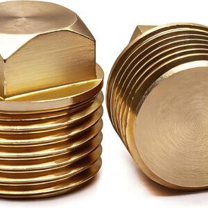 1/2 Inch Brass Boat Drain Plug – Marine-Grade, Saltwater Safe (2-Pack)
