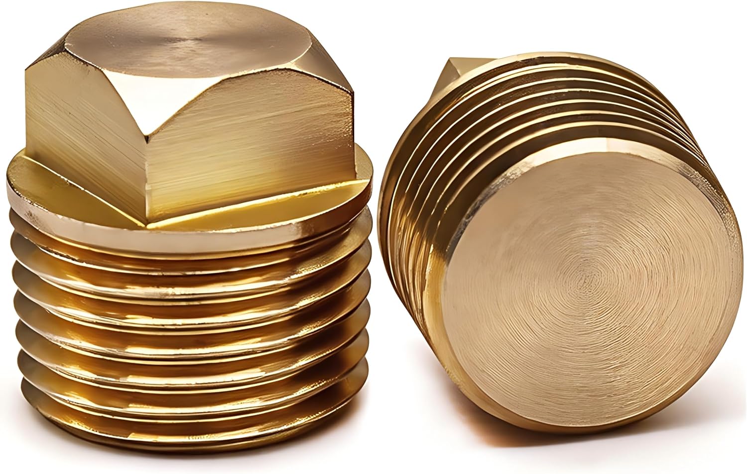 1/2 Inch Brass Boat Drain Plug – Marine-Grade, Saltwater Safe (2-Pack)