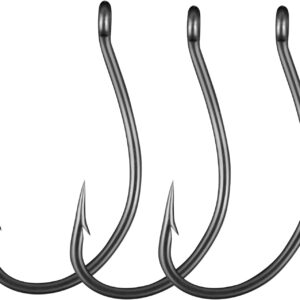 Dr.Fish 50-Pack Drop Shot Hooks, High Carbon Steel Bass Fishing Hooks