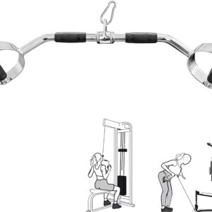 Heavy-Duty LAT Pulldown Bar with Rubber Grips