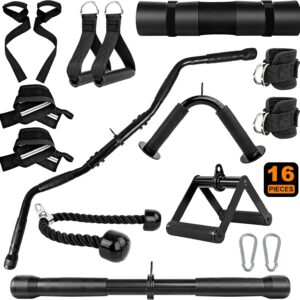 16-Piece Cable Machine Attachments Set – Home Gym Accessories