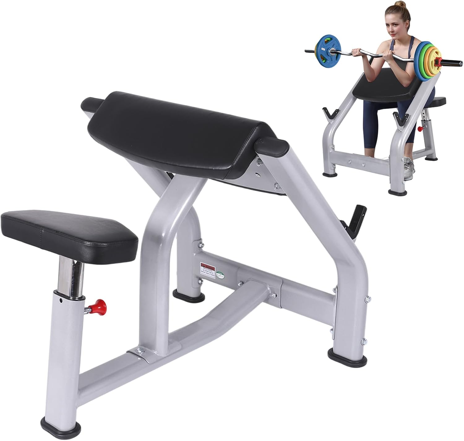 Heavy-Duty Preacher Curl Bench for Barbell & Dumbbell