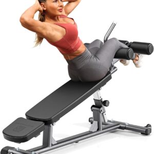 BODYWAKER Adjustable Sit-Up Bench, 4 Heights, 800 lbs Capacity