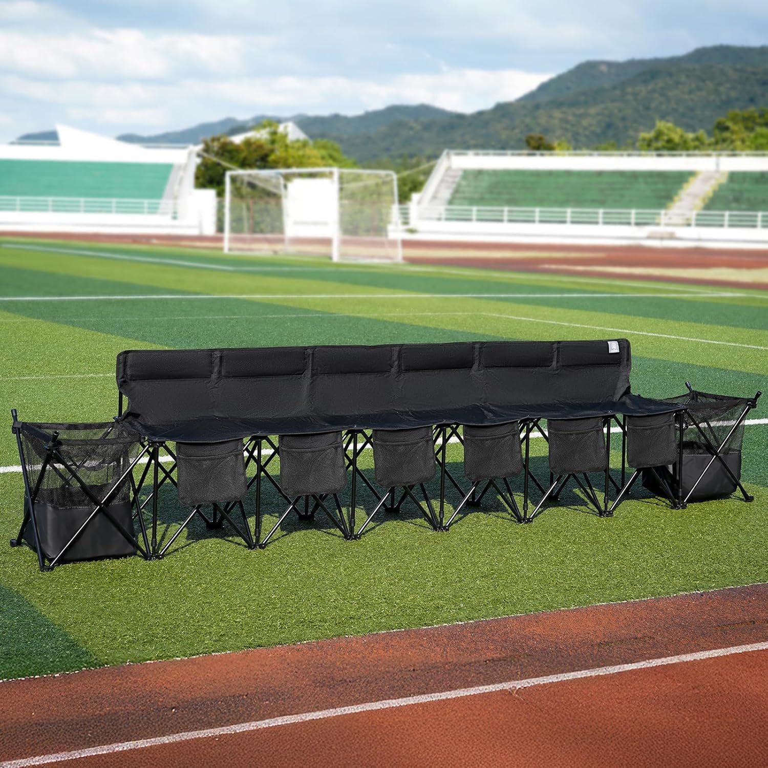 EVER ADVANCED 6-Seat Team Bench w/ Carry Bag & Storage