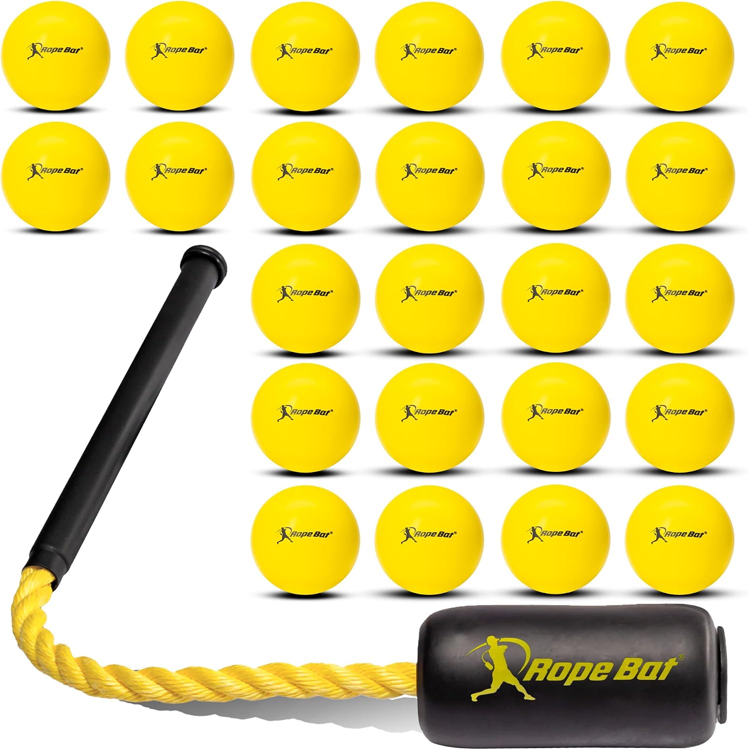 Rope Bat Original Patented Swing Trainer w/ 24 Balls