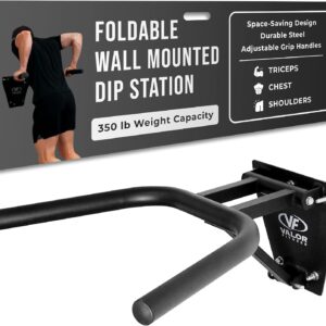 Valor Fitness Foldable Dip Station - 350 lb Capacity