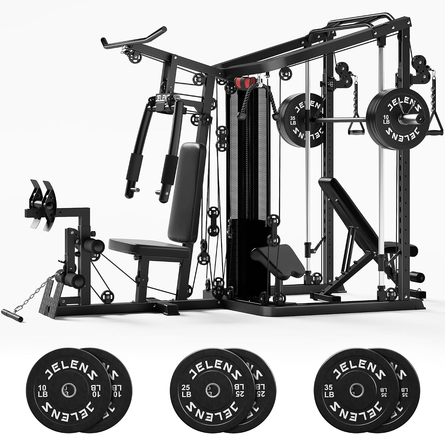 JELENS HM01 Home Gym System – 150LB Weight Stack