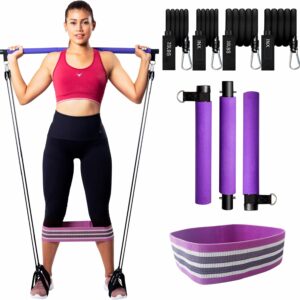 INX DYNAMICS Pilates Bar Kit - Up to 100lbs Resistance