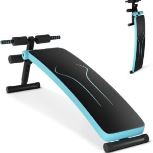 GYMAX Adjustable Folding Workout Bench for Home Gym