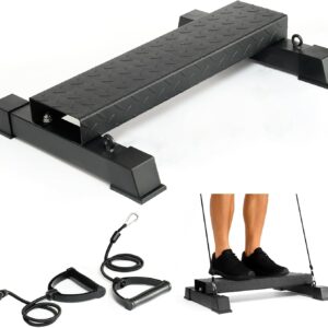 Steel Calf Raise Bar Set with Bands - Home Gym Trainer