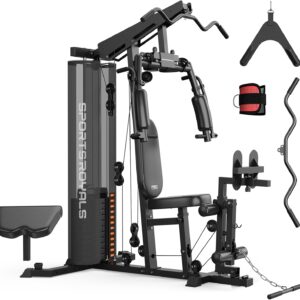 Sportsroyals Multifunctional Home Gym, 150LBS Weight Stack