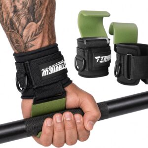 TAVIEW Weight Lifting Hooks with D-Ring - Strong & Comfortable