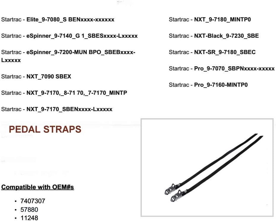 Indore Bike Pedal Straps - Heavy Duty Replacement Pair