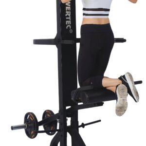 PowerTec Levergym Pull-Up & Dip Station – 400 lbs Capacity