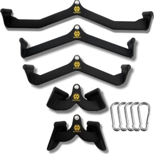 WNOEY Lat Pulldown Bar Set – 5 Bar Strength Attachments