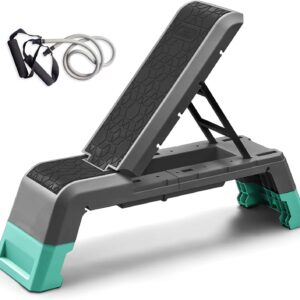 LeikeFitness Multifunctional Aerobic Step Deck w/ Dumbbells