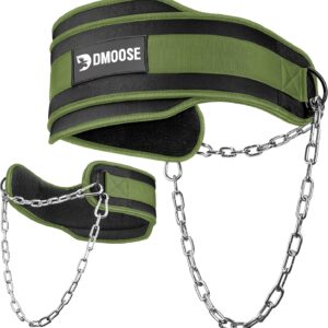 DMoose Dip Belt for Weighted Dips & Pullups – 350lb Chain Belt
