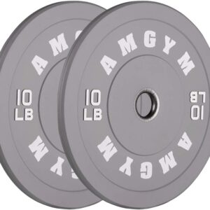 AMGYM 2" Bumper Plates Set – 10-650 lbs, Home Gym Weightlifting