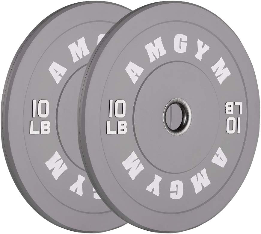 AMGYM 2" Bumper Plates Set – 10-650 lbs, Home Gym Weightlifting