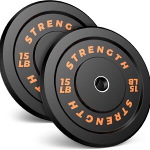 Rendpas 2in Olympic Bumper Plates, 10-45lb Rubber Set