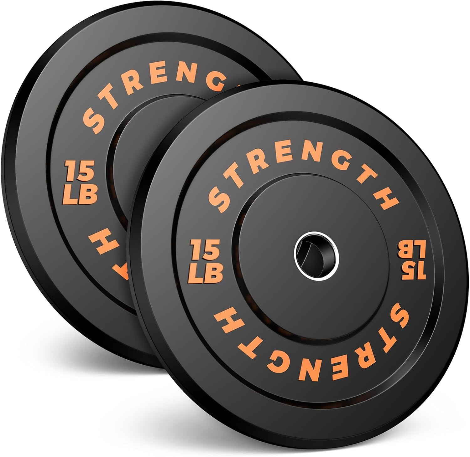 Rendpas 2in Olympic Bumper Plates, 10-45lb Rubber Set