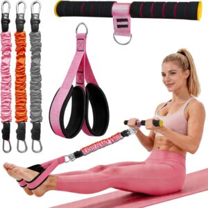 Adjustable Resistance Band Set 20-40 LBS for Full-Body Workouts