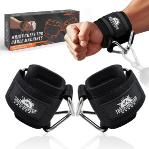 Padded Wrist Cuffs for Cable Machines – Adjustable Fit