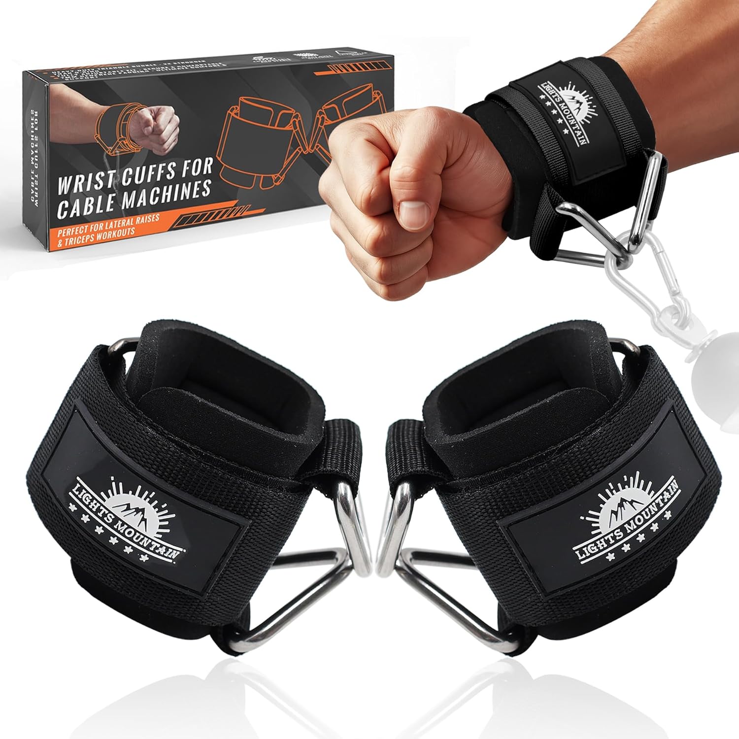 Padded Wrist Cuffs for Cable Machines – Adjustable Fit