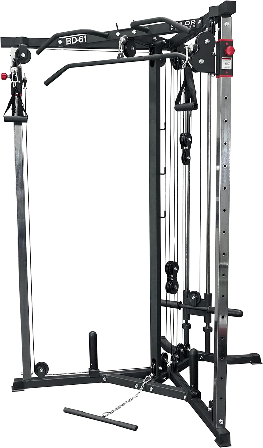 Valor Fitness Cable Crossover Machine - 200 lb Plate Loaded Gym Station
