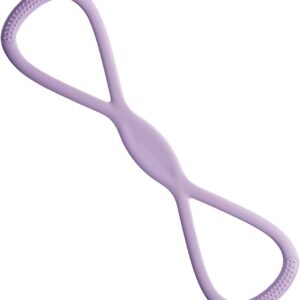 15 Lbs Figure-8 Resistance Band, Silicone Handle, Purple