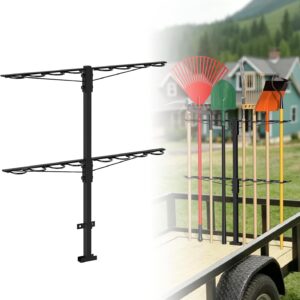 Heavy-Duty Trailer Tool Rack, 8-Hole Shovel Holder