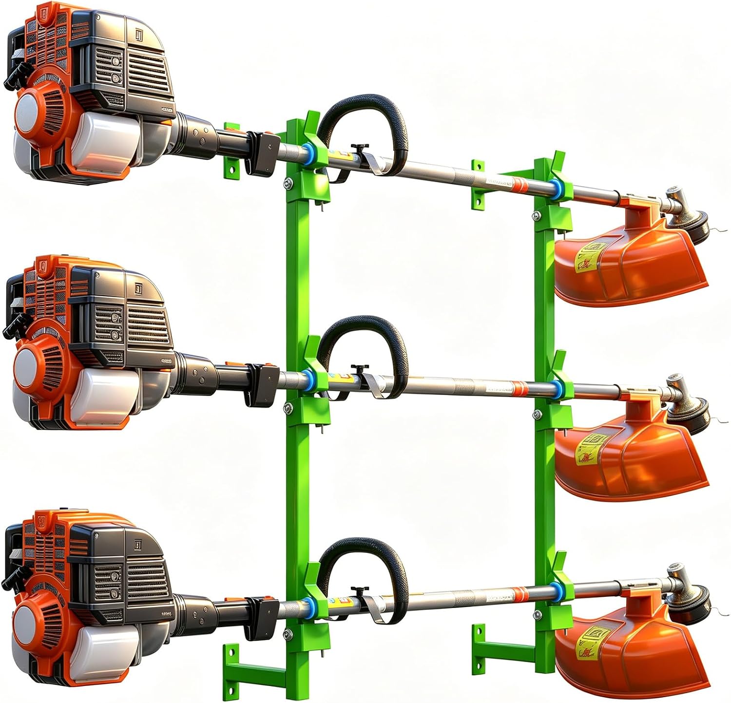ELITEWILL 3-Position Weed Eater Rack - Trailer Storage