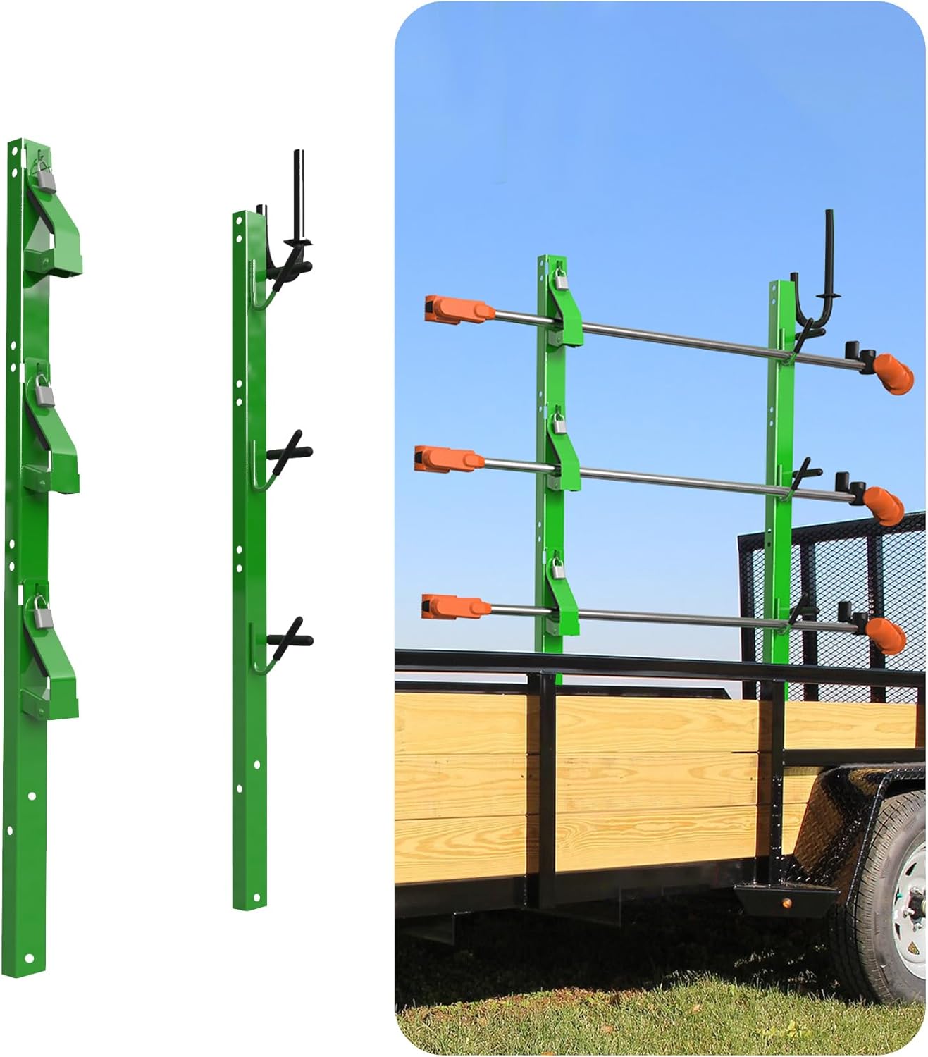 ELITEWILL 3-Tool Trailer Weed Eater Rack - Green