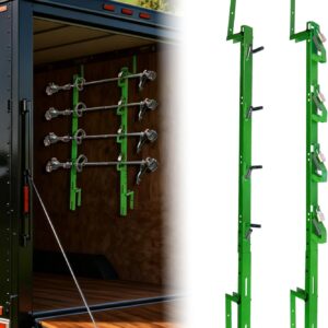 4-Tool Weedeater Rack for Trailer | Heavy-Duty Green Organizer