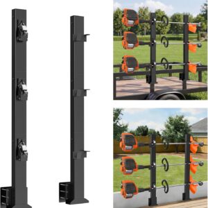 Heavy-Duty Weed Eater Rack for Trailers - 3-Position Locking Mount