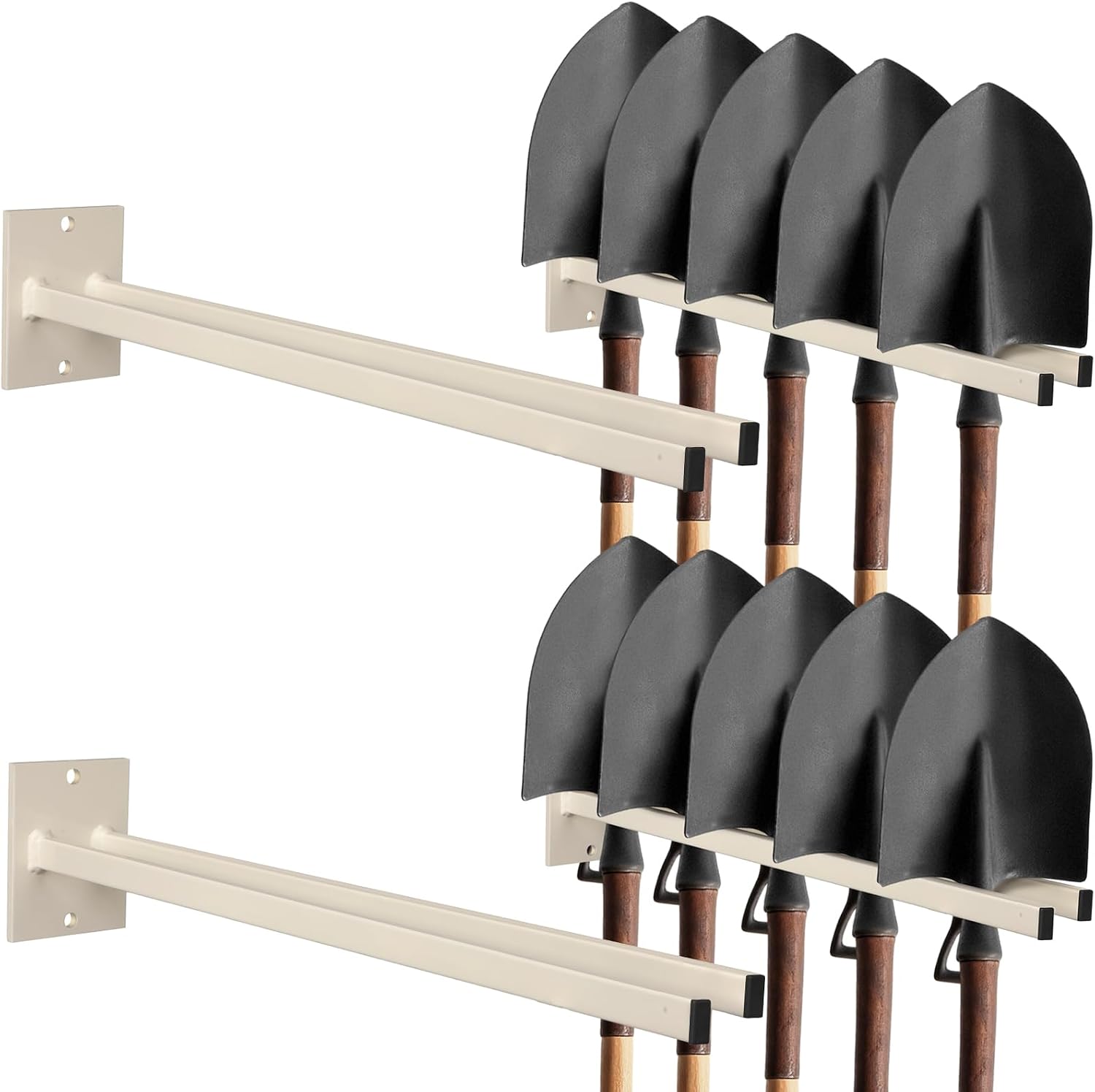 Zonon 4-Pack Heavy-Duty Tool Rack Organizer - Beige