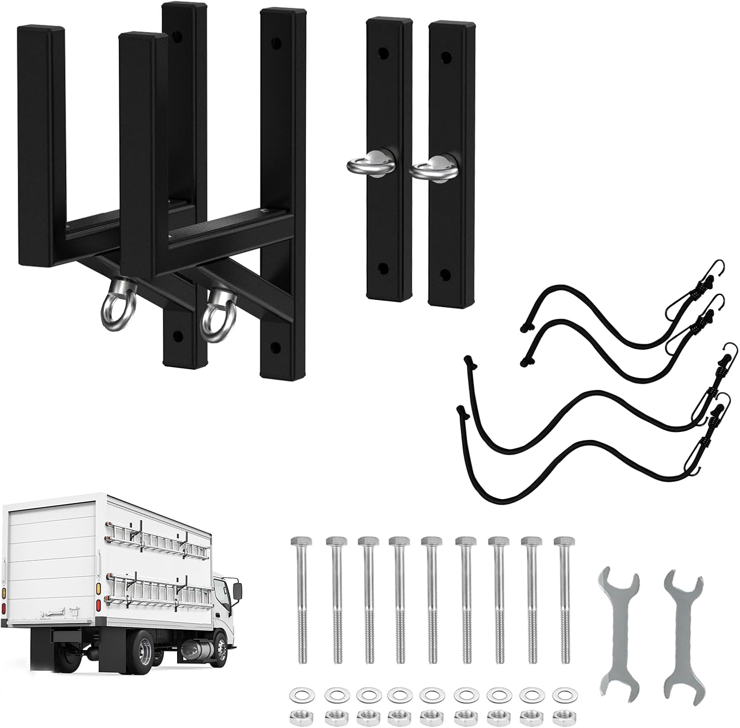 Heavy-Duty Aluminum Trailer Ladder Rack - 200lb Capacity