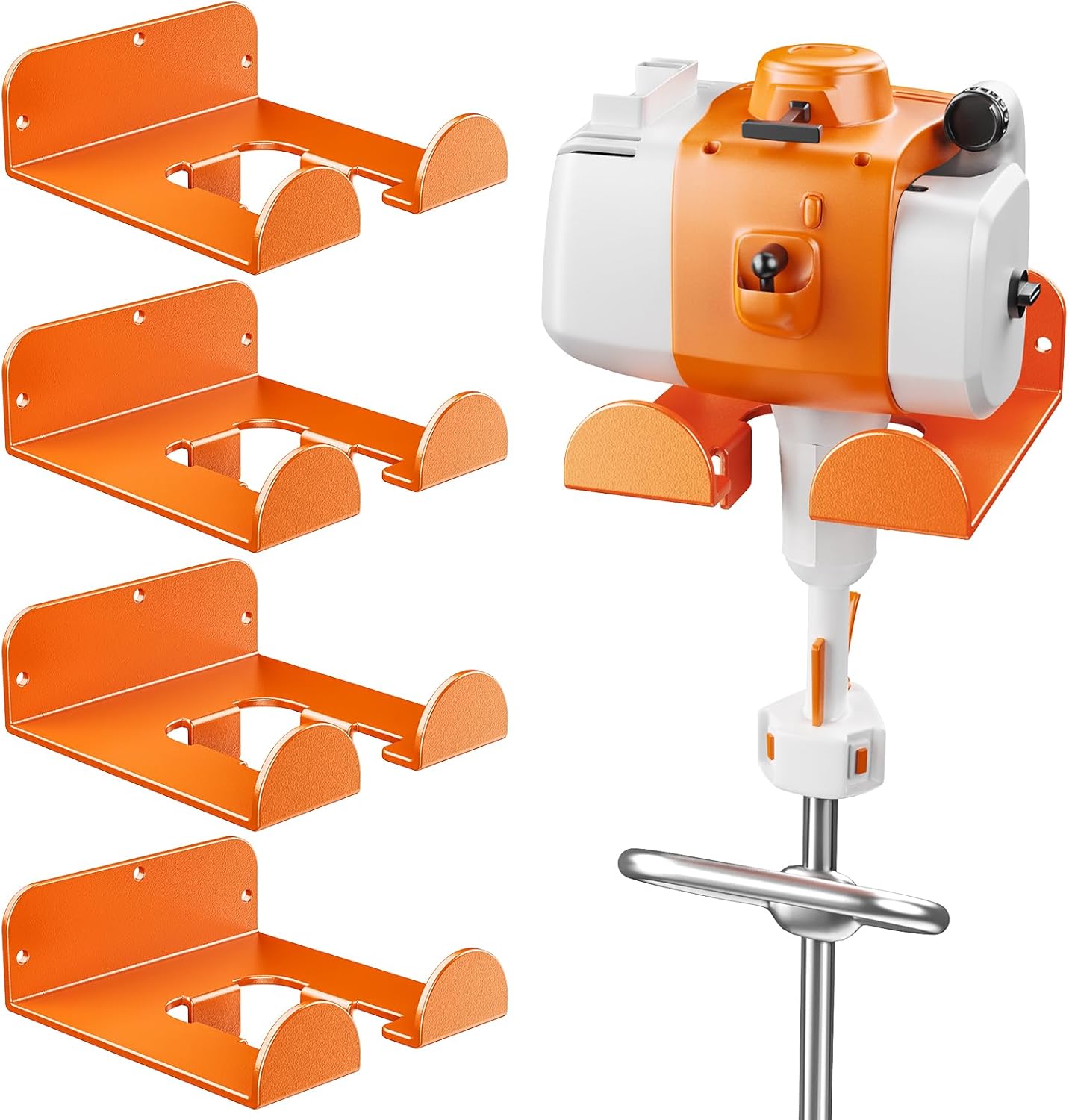 POKIPO Weedeater Hanger (4-Pack) - Heavy-Duty Tool Rack