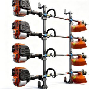 ELITEWILL Heavy-Duty 4-Place Weedeater Rack for Trailers